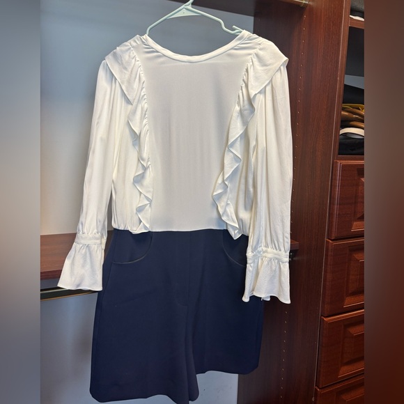 White Ruffled Blouse Romper - Picture 2 of 5